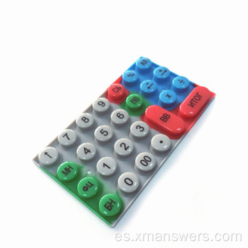 Botones de carbono de silicona de teclado translúcido conductivo personalizado